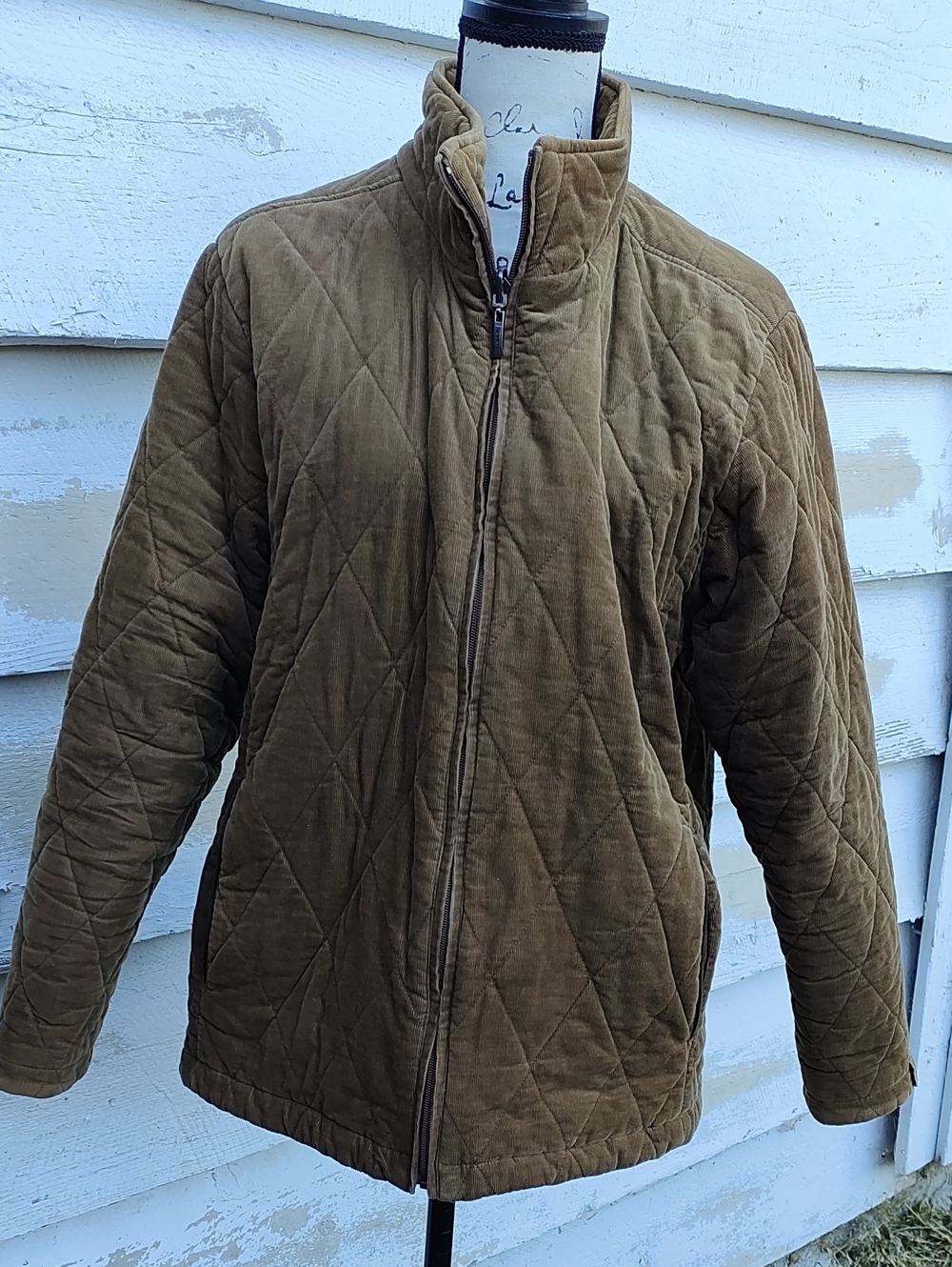 Vintage Pacific Trail Cold Weather Collection Quilted Corduroy Brown Jacket, 1X